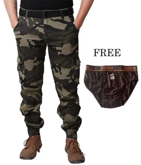 Men's Cotton Cargo Pant with Brief
