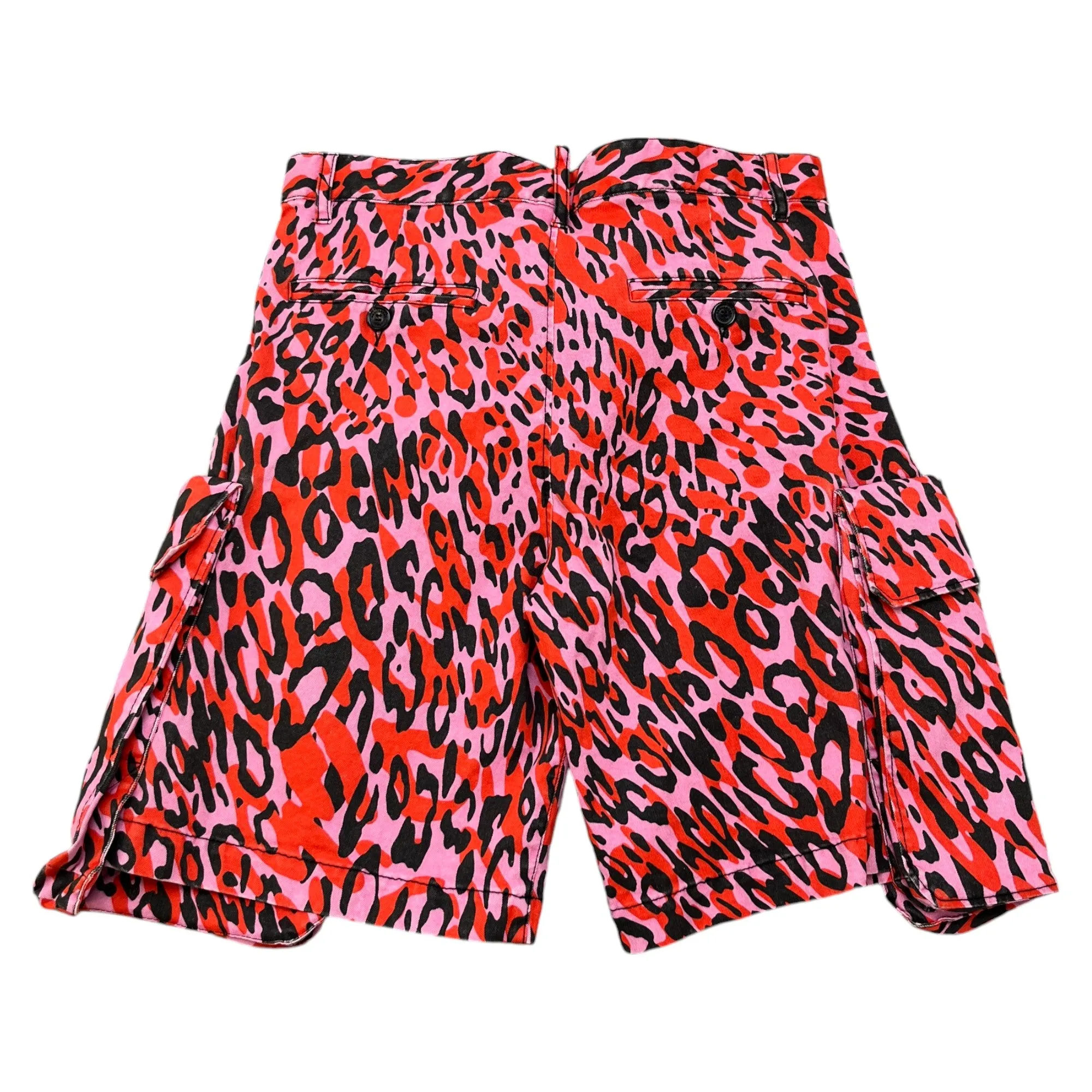Men's Leopard Print Cargos Pink Size IT 48 / UK 32