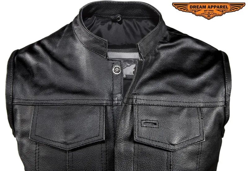 Men's Motorcycle Vest With Concealed Carry