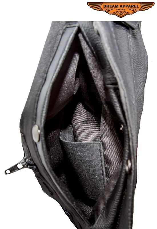 Men's Motorcycle Vest With Concealed Carry