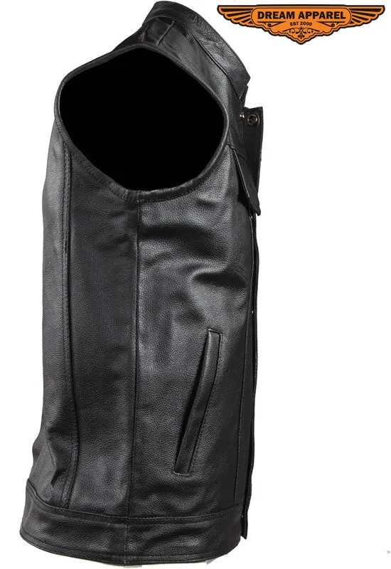 Men's Motorcycle Vest With Concealed Carry