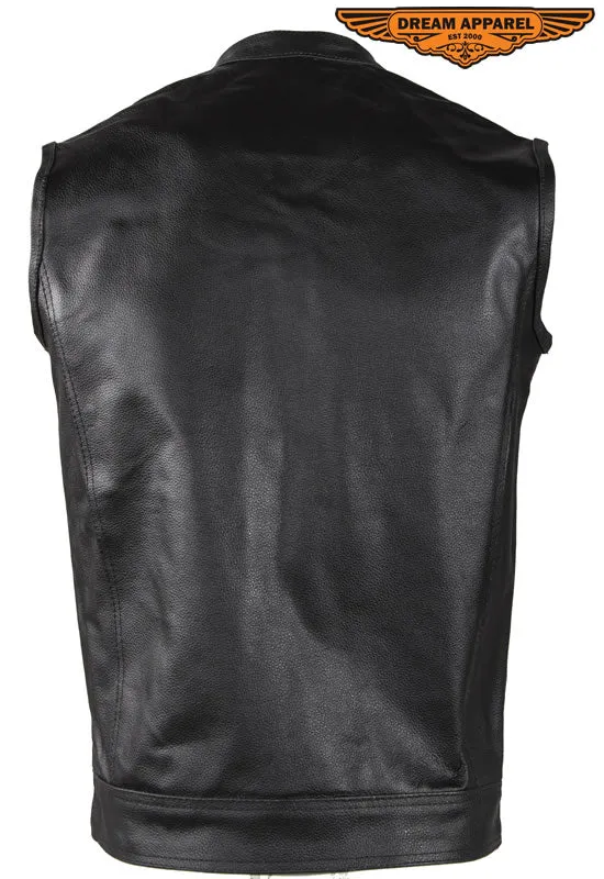Men's Motorcycle Vest With Concealed Carry