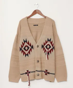 Men's Navajo Pattern Knit Cardigan