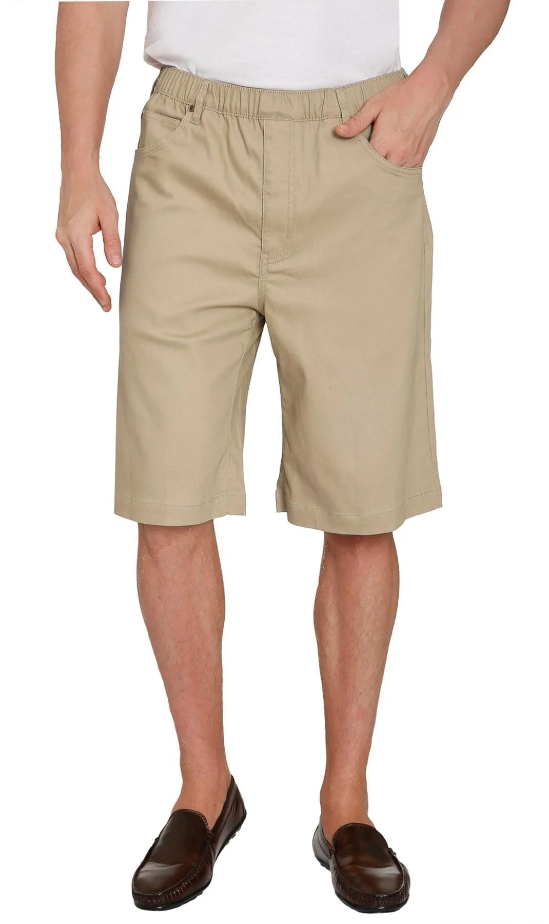 Men's Pull On Shorts – Easy Step-In Styling Free of Buttons and Snaps