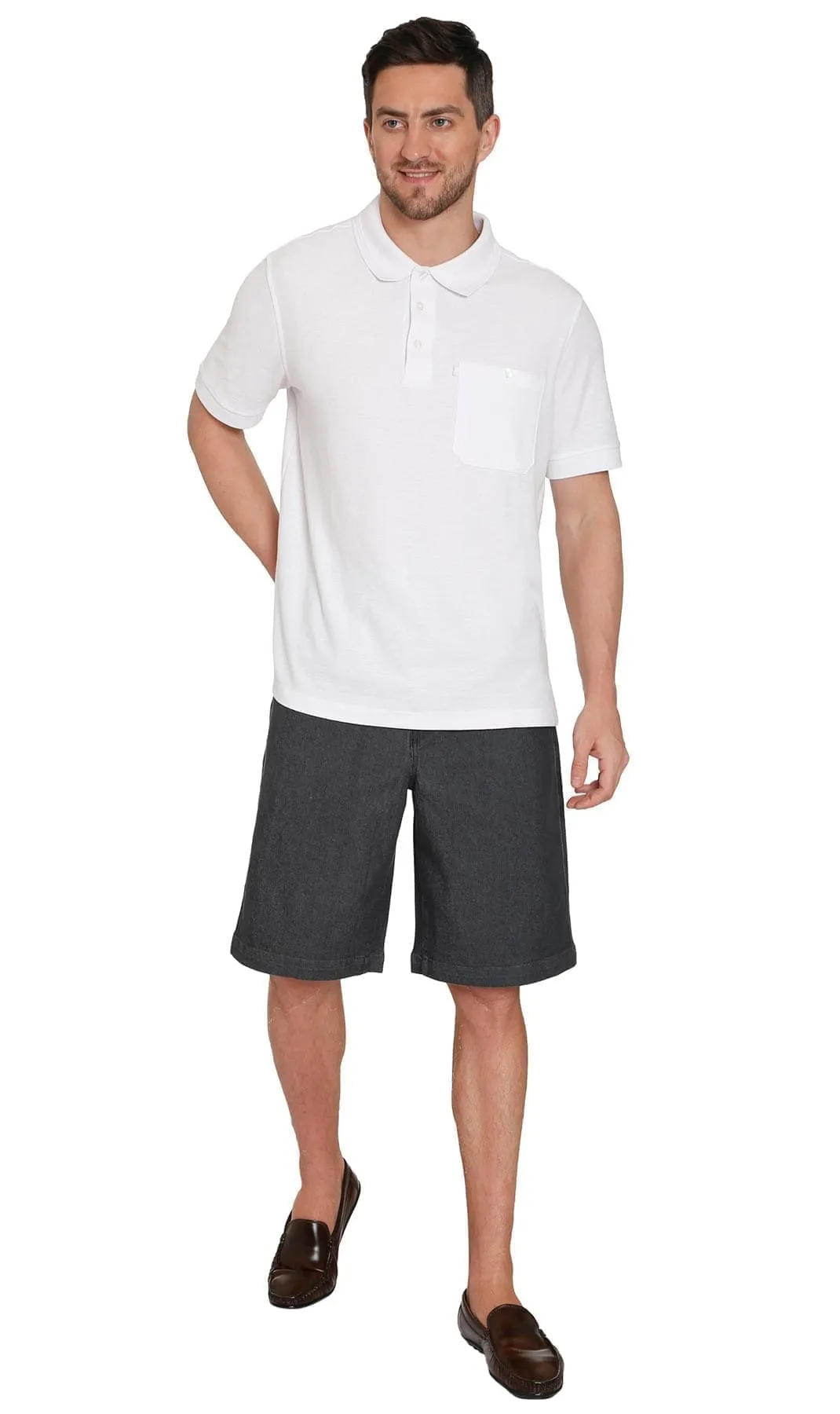 Men's Pull On Shorts – Easy Step-In Styling Free of Buttons and Snaps