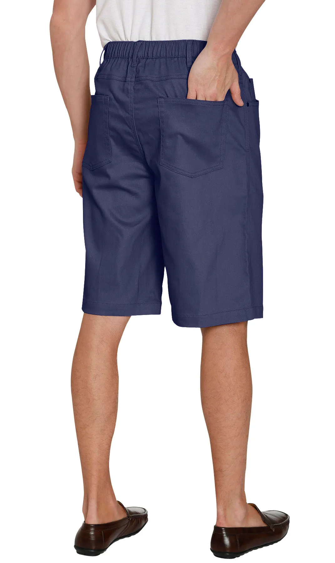 Men's Pull On Shorts – Easy Step-In Styling Free of Buttons and Snaps