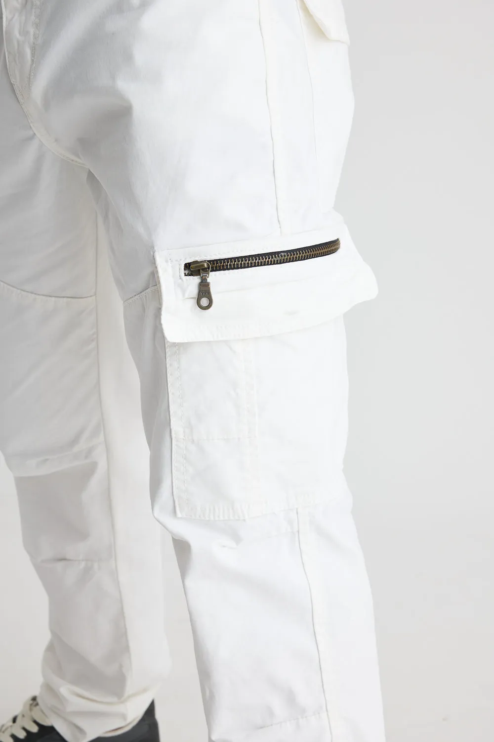 Mens White Od Cargo Pant