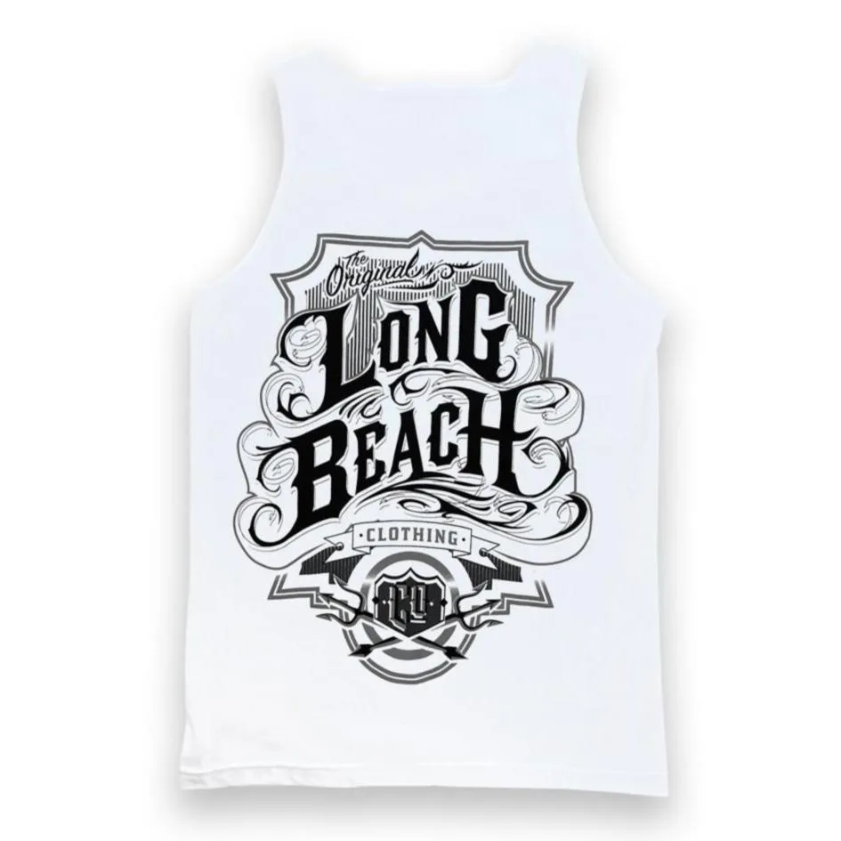Oil Logo Men's White Tank Top