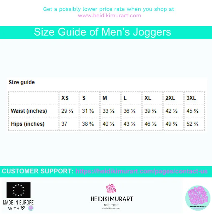 Pink Black V Shape Stripe Print Designer Men's Joggers Jogging Bottoms Pants- Made in EU