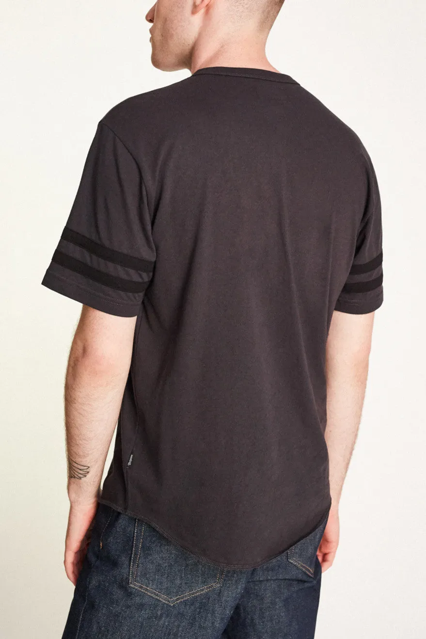 Potrero II S/S Henley - Washed Black/Black