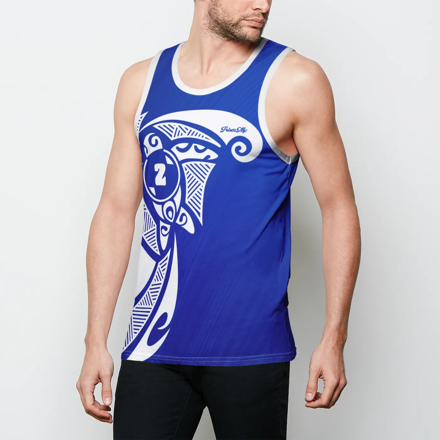 Tribal Honu Blue Custom Tank