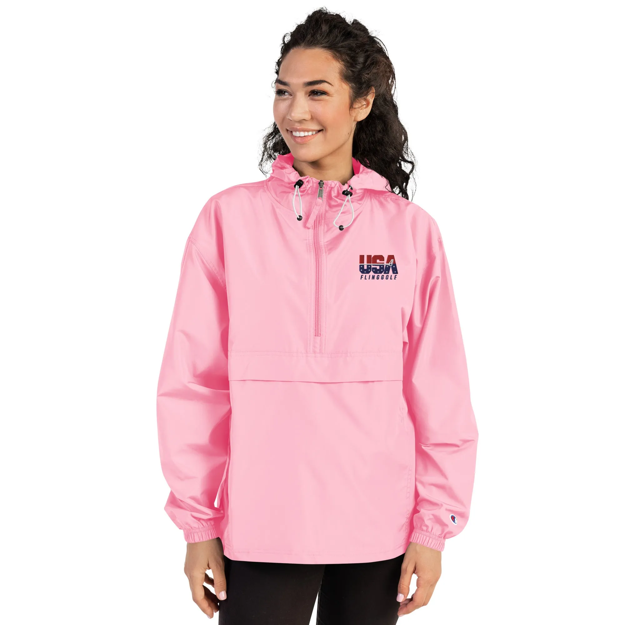 USA FlingGolf Embroidered Champion Packable Jacket (Light)