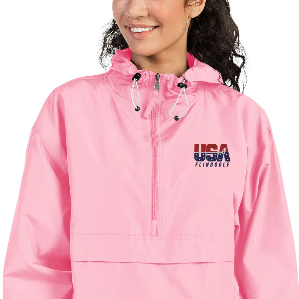 USA FlingGolf Embroidered Champion Packable Jacket (Light)