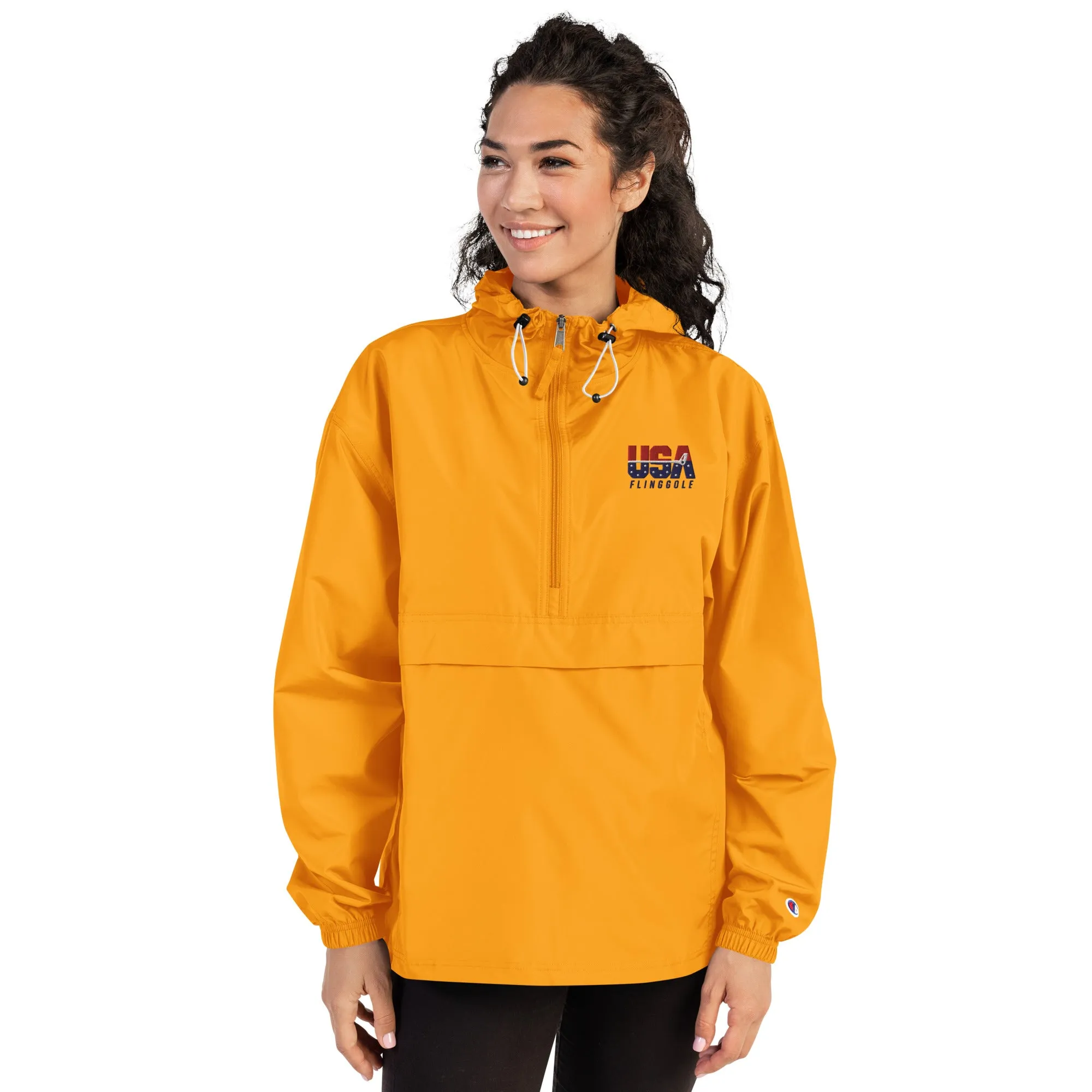 USA FlingGolf Embroidered Champion Packable Jacket (Light)