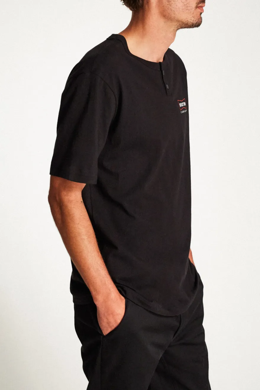 Wedge S/S Henley - Black