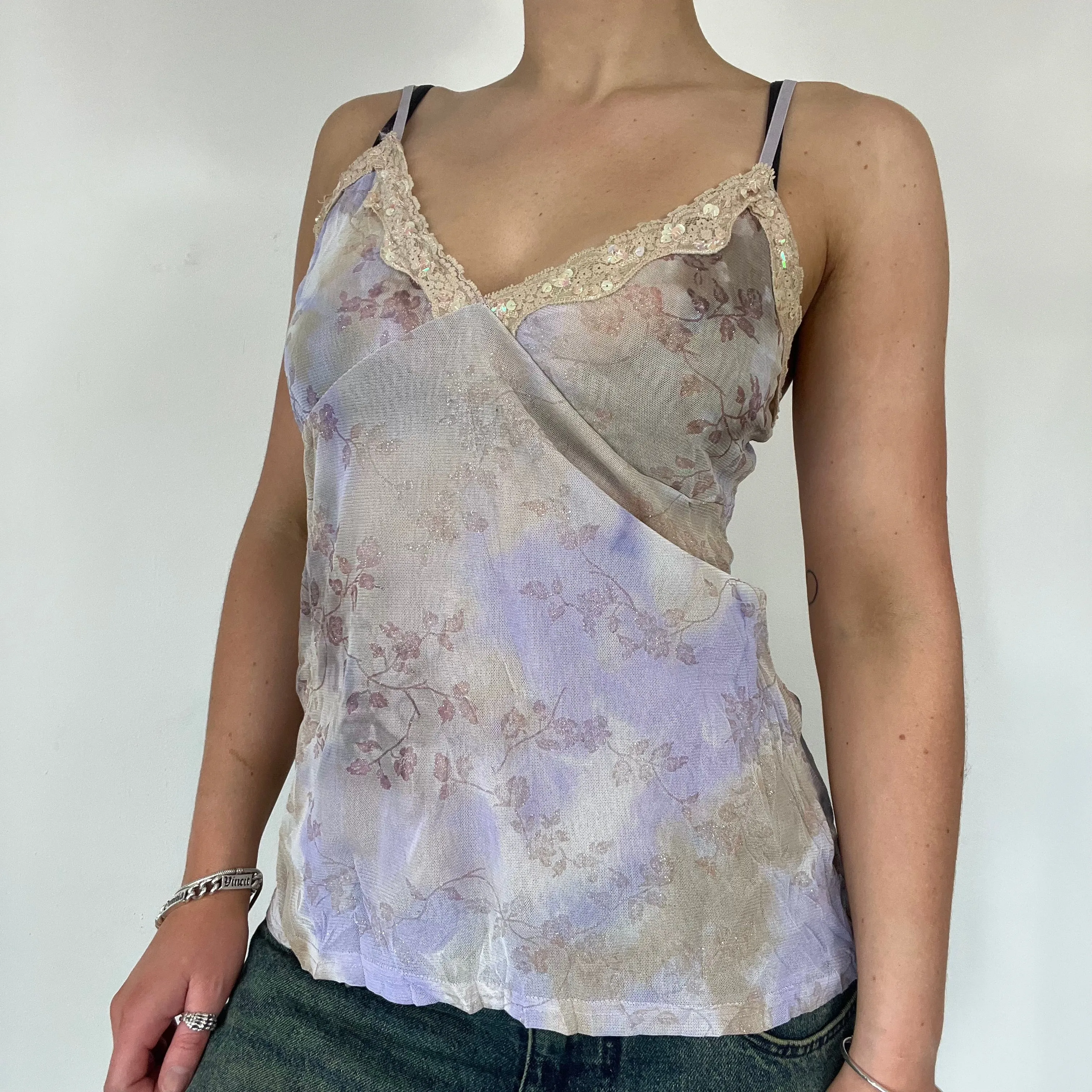 Y2K fairy cami sequin top - Size M