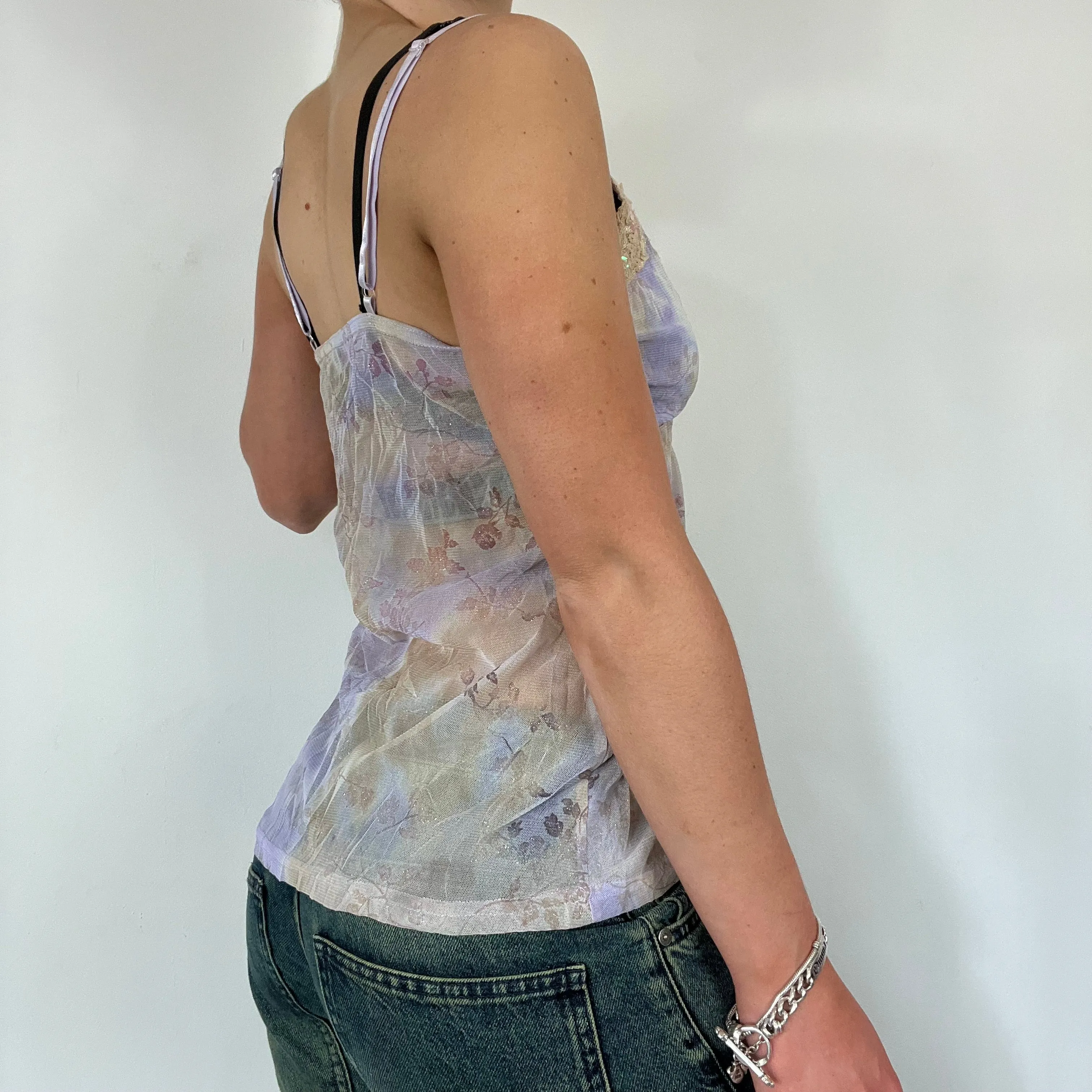 Y2K fairy cami sequin top - Size M
